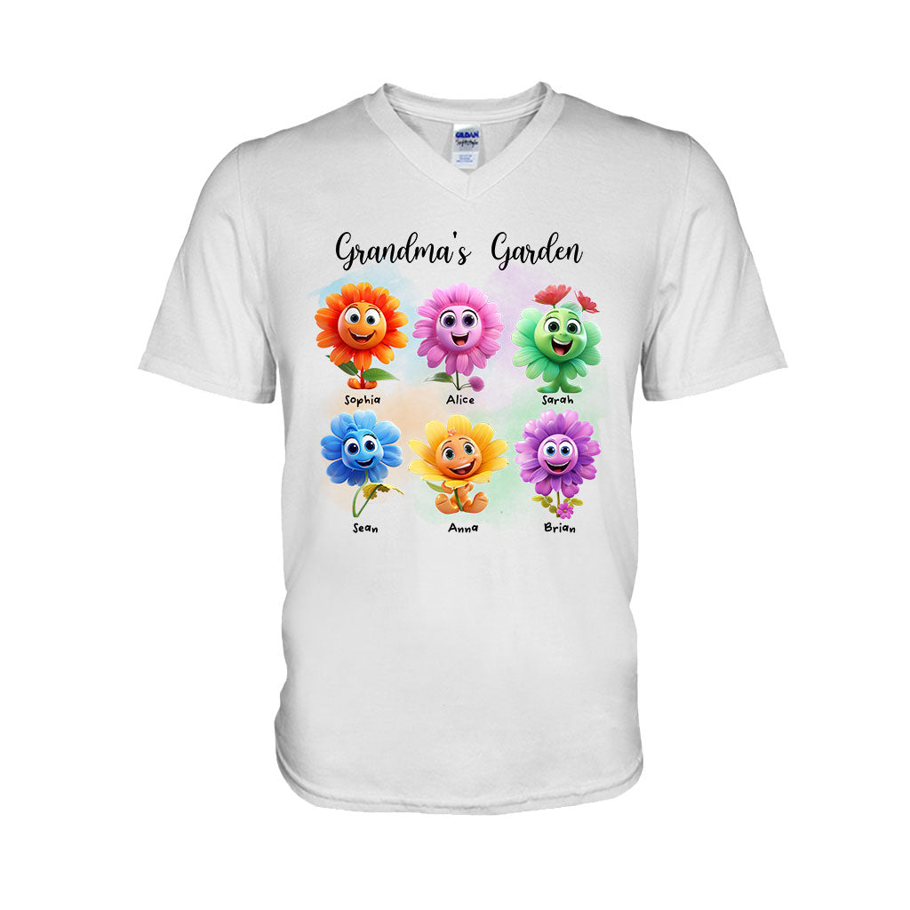 Grandma's Garden - Personalized Grandma T-shirt And Hoodie