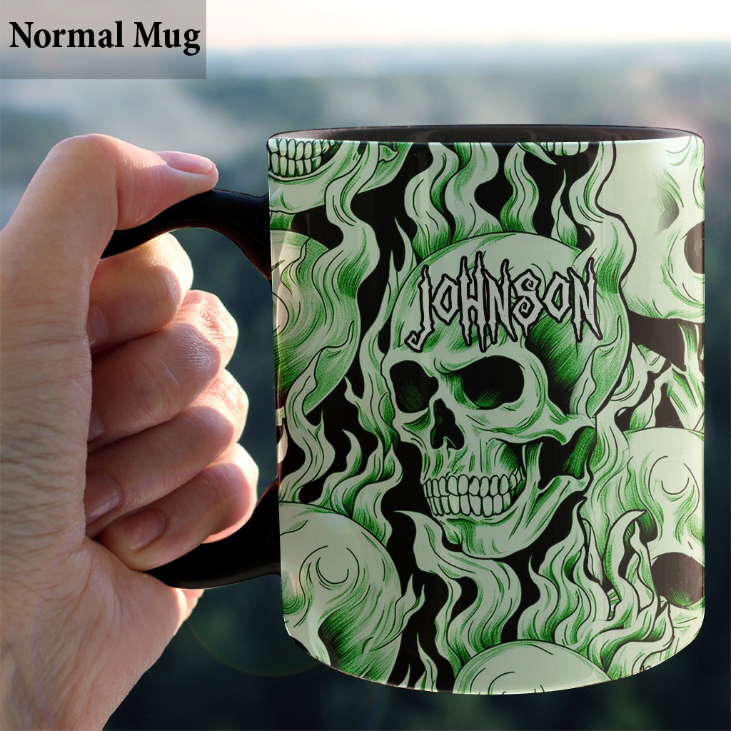 Green Skull - Personalized Skull Mug