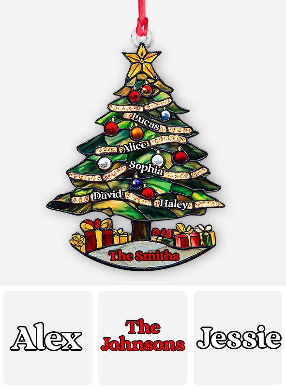 Merry Christmas - Personalized Family Custom Shaped Ornament