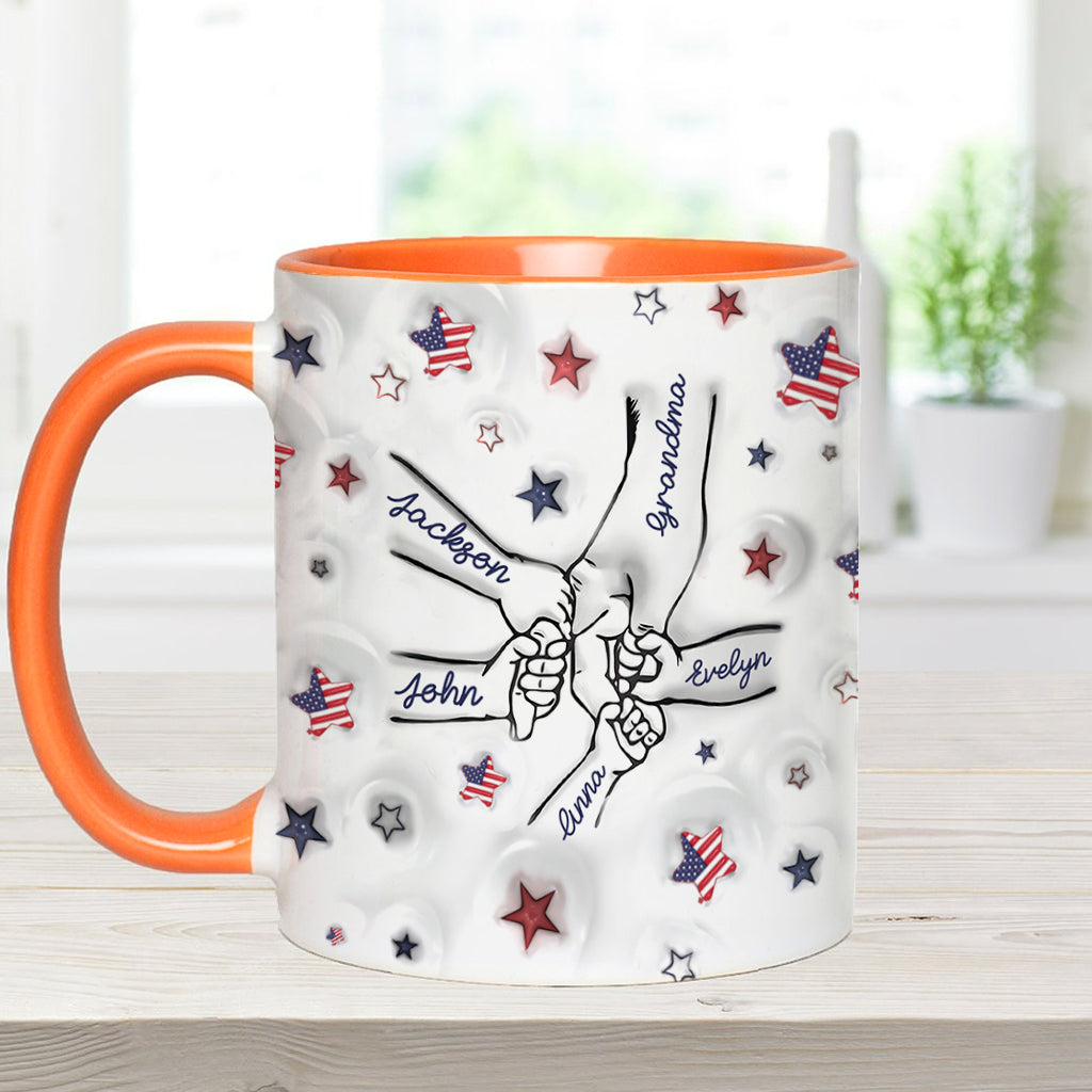 Proud Grandma Mom Aunt - Personalized Grandma Accent Mug