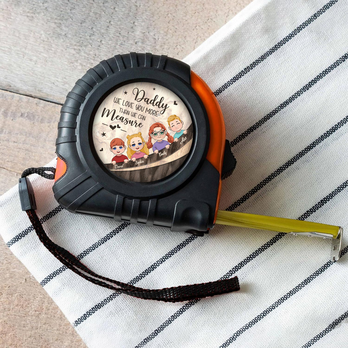 We Love You More Than We Can Measure - Personalized Father Measure Tape