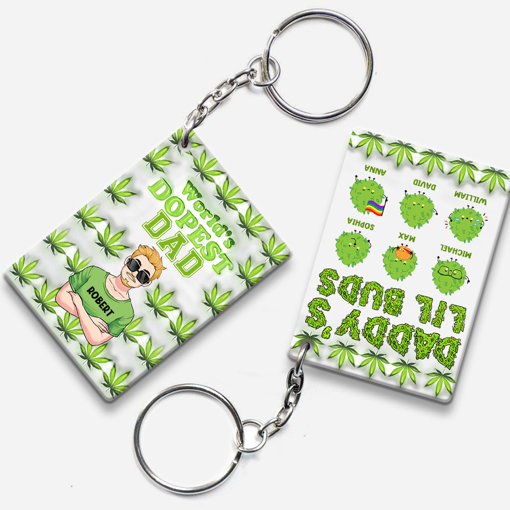 Dopest Dad Ever - Personalized Father Keychain