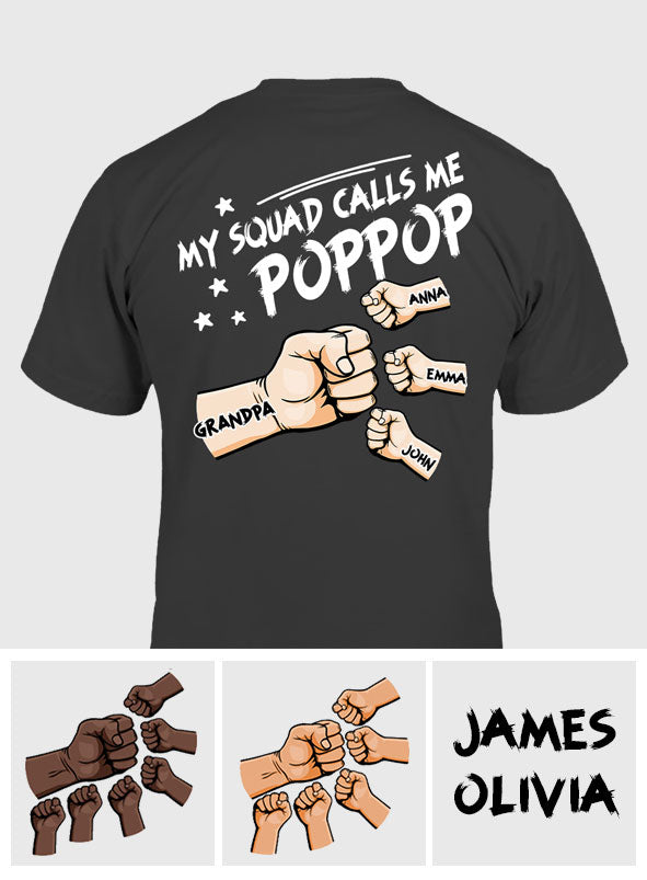 My Squad Calls Me Poppop - Personalized Grandpa T-shirt and Hoodie