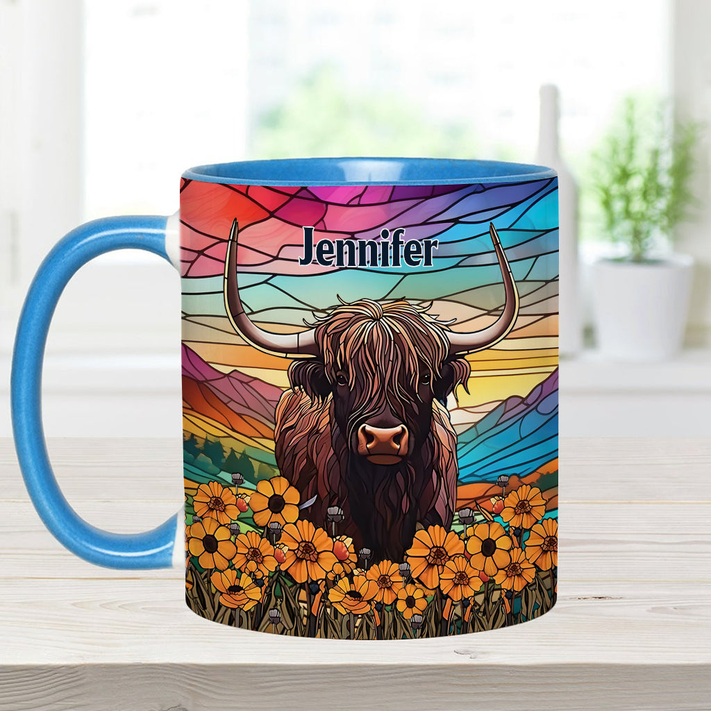 Liebe Hochlandrinder - Personalisierte Tasse