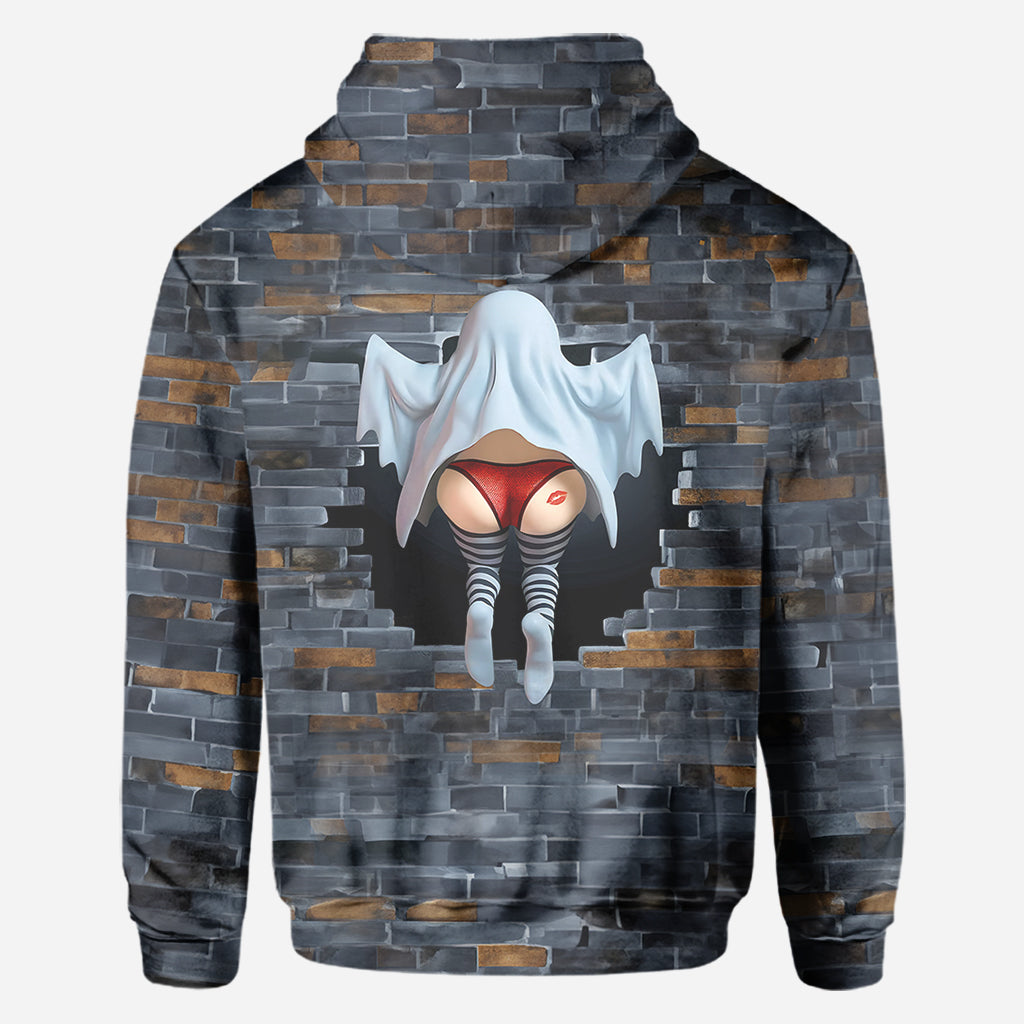 Funny Ghost Couple - Personalized Couple All Over Shirt