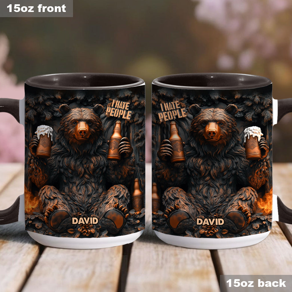 I Hate People - Personalized Camping Accent Mug