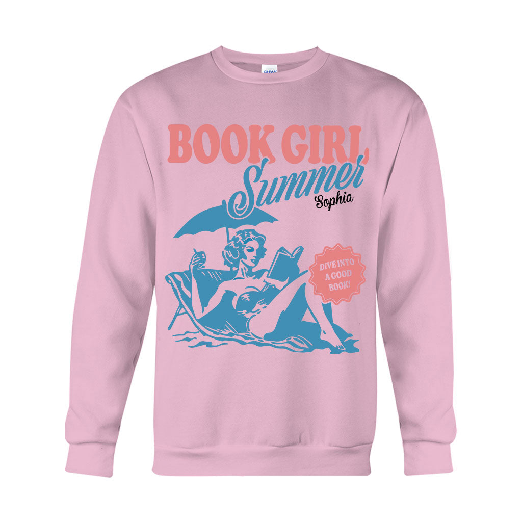 Book Girl Summer - Personalized Book T-shirt And Hoodie
