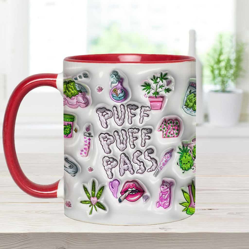 Mug gonflable 3D Puff Puff Pass - Personnalisé avec un accent cannabis