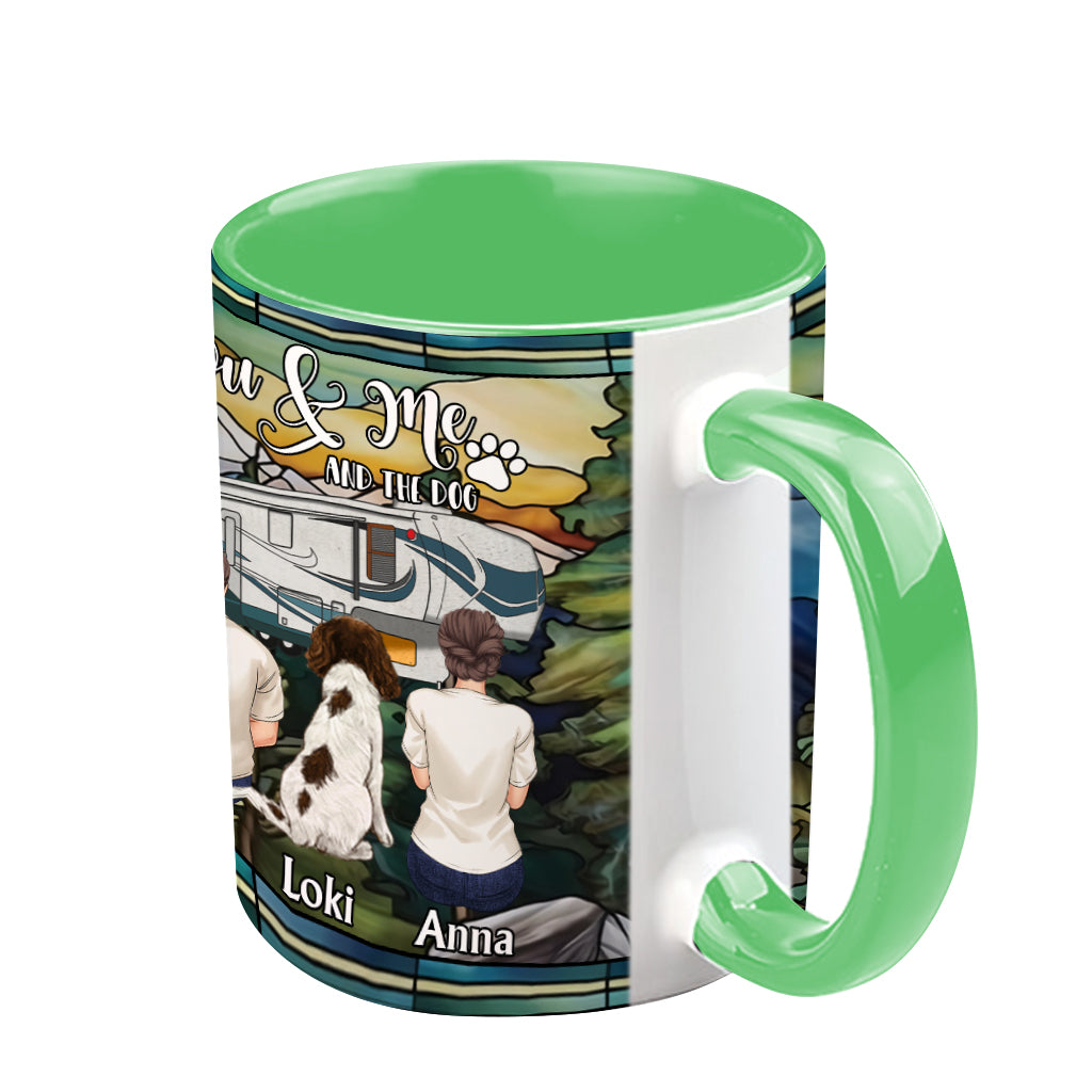 You & Me And The Dogs - Personalized Camping Accent Mug