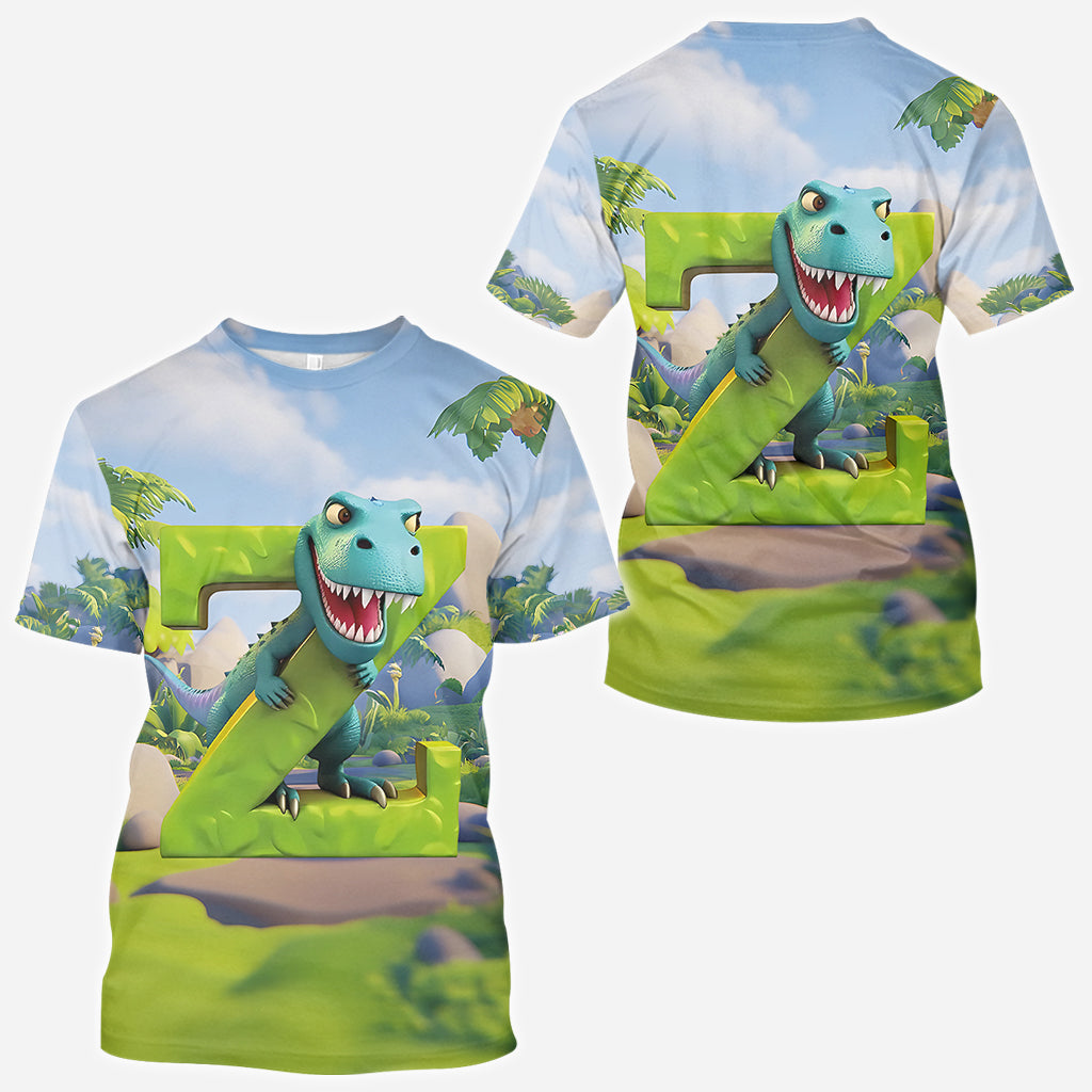 Dinosaur Alphabet - Personalized Kid All Over Shirt