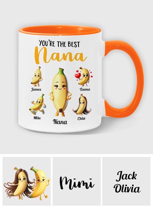 Best Nana Ever - Personalized Grandma Accent Mug