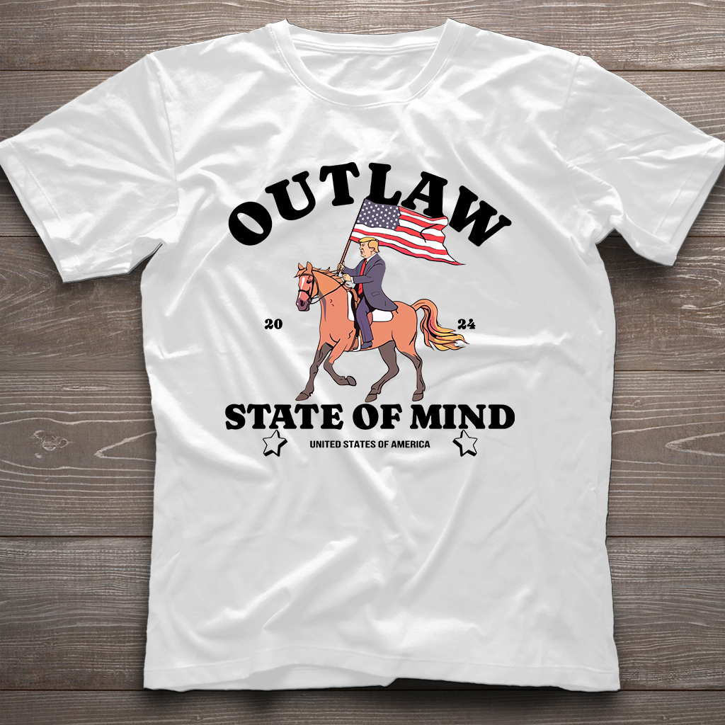 T-shirt « Outlaw State of Mind Western Donald Daddy », T-shirt Trump 2024, T-shirt Maga 2024, Cadeaux de soutien à Trump