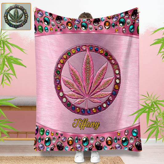 Stoner Chick - Personalized Weed Blanket
