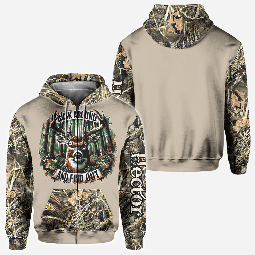 Buck Around And Find Out - Personalisiertes Jagd-Allover-Shirt