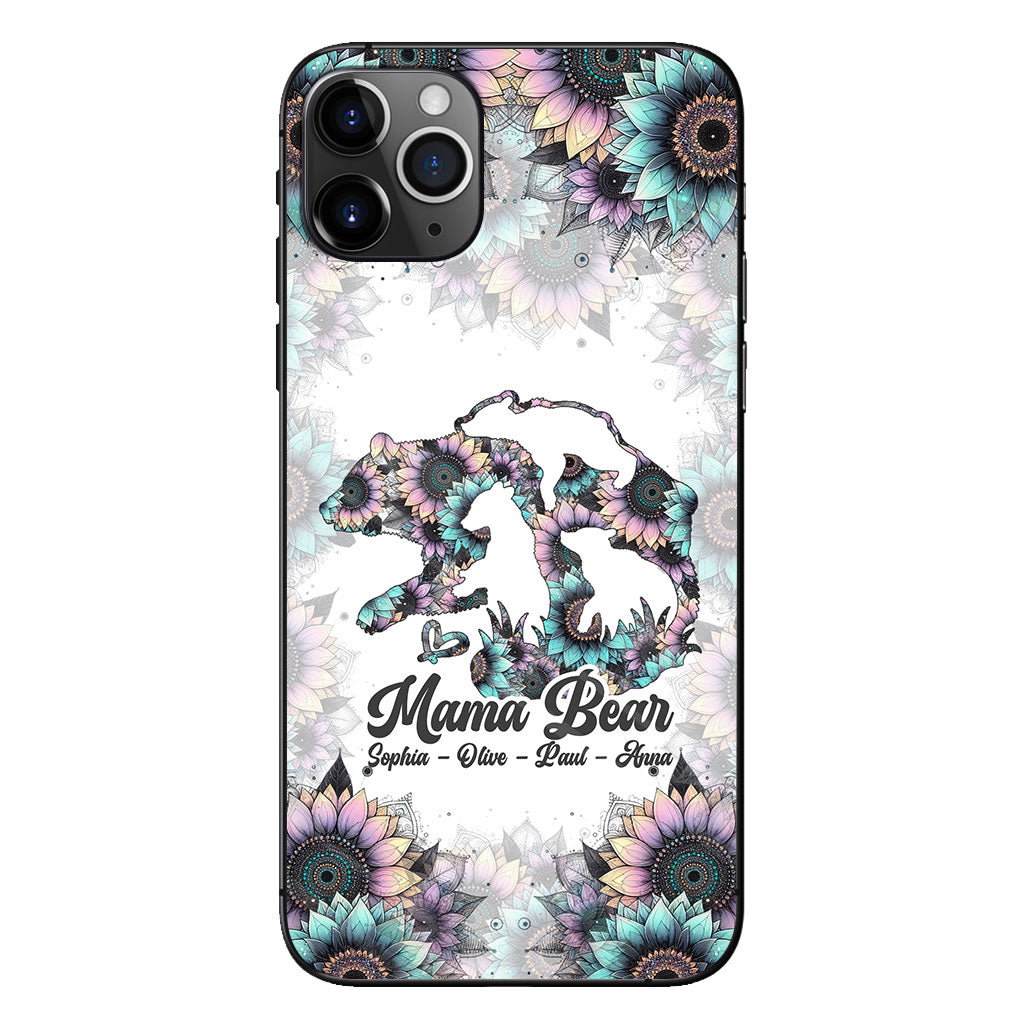 Mama Bear - Personalized Mother Clear Phone Case