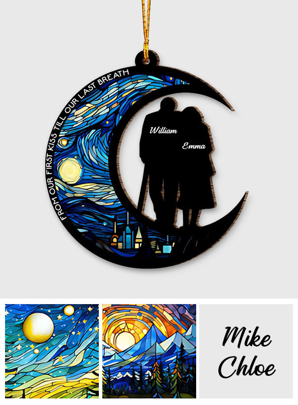 From Our First Kiss Till Our Last Breath - Personalized Couple Ornament