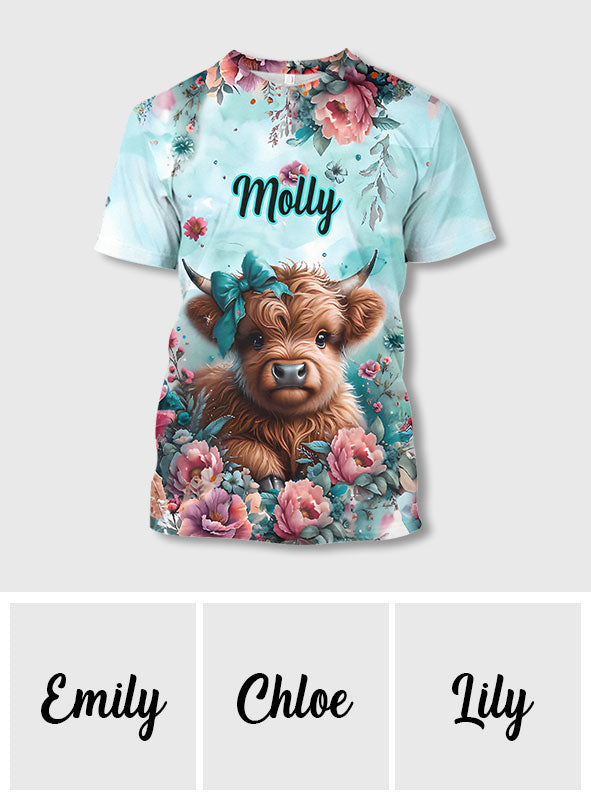 Cute Baby Cow - Personalized All Over Shirt