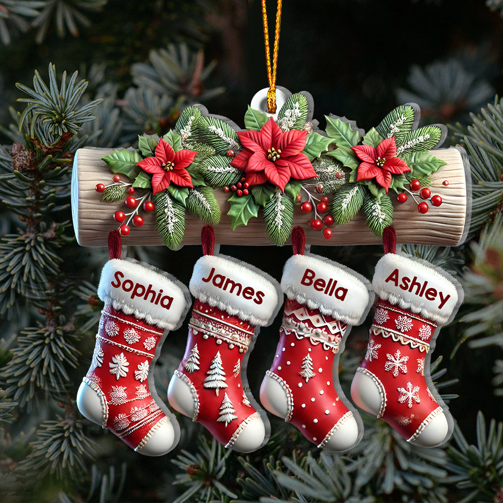 Christmas Stockings - Personalized Family Ornament