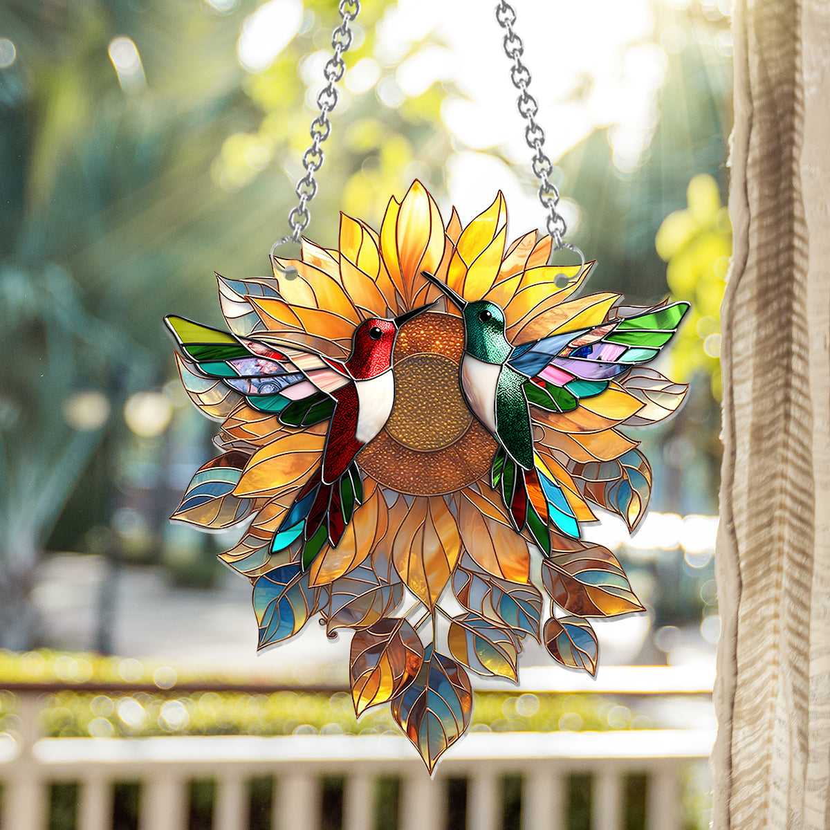 Wunderschöne Kolibris im Sonnenschein – Kolibri-Fensterhänger-Sonnenfänger-Ornament