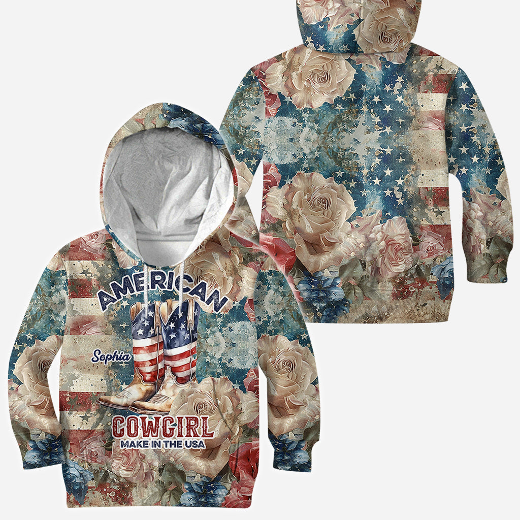 T-shirt personnalisé « Cowgirl américaine » - T-shirt intégral « Country Girl »