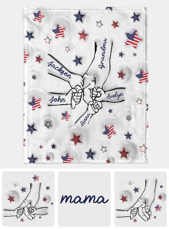 Proud Grandma Mom Aunt - Personalized Grandma Blanket