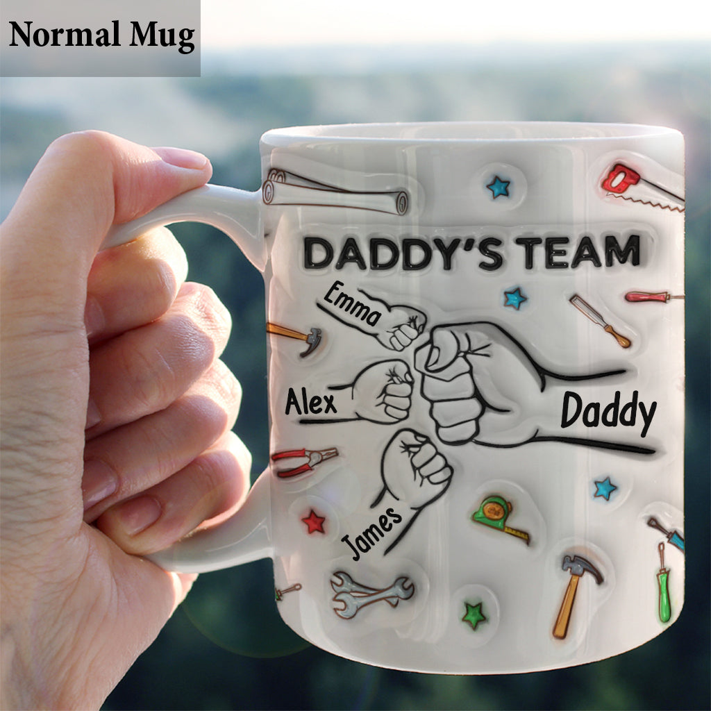Daddy's Team - Personalized Father Mug