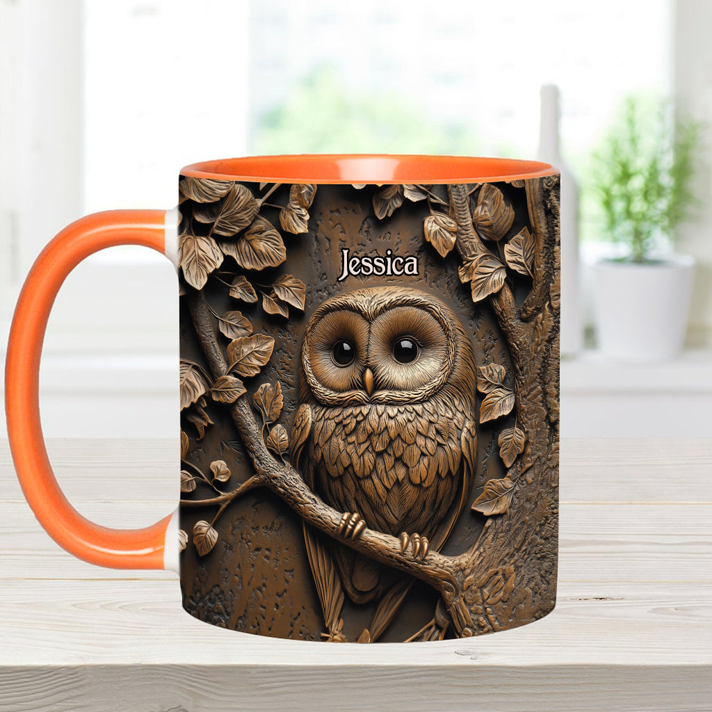 Stunning Owl - Personalized Owl Accent Mug