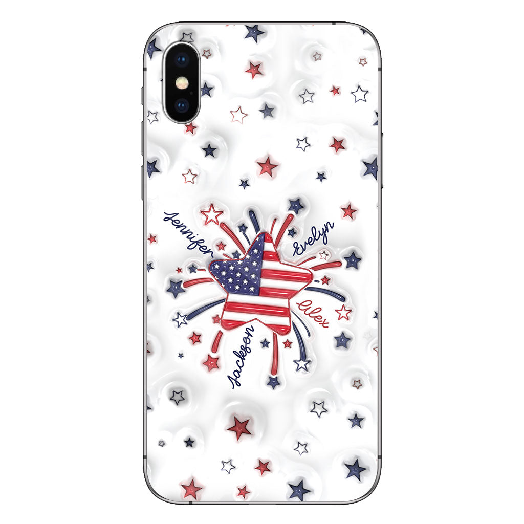 Grandma's Little Star 4th Of July - Personalized Grandma Phone Case