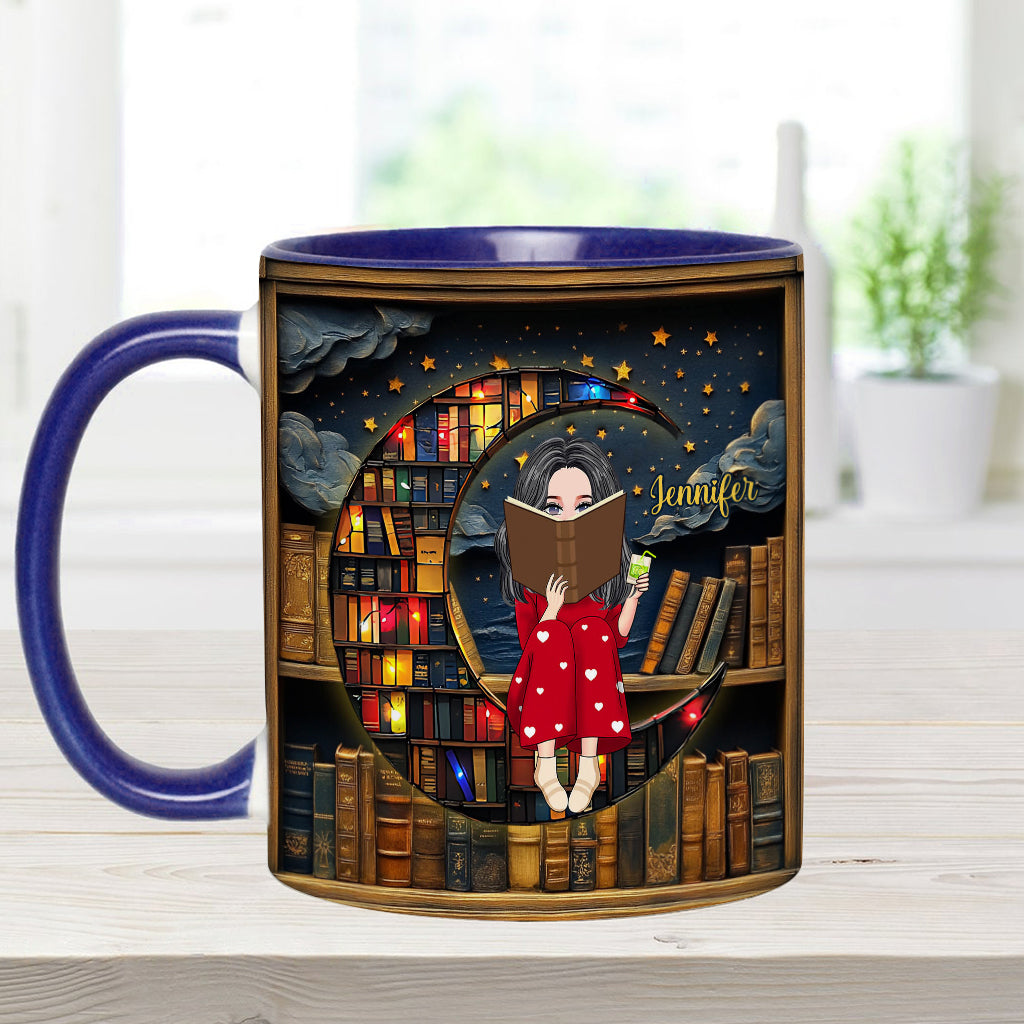 Just A Girl Who Loves Books - Personalized Book Accent Mug