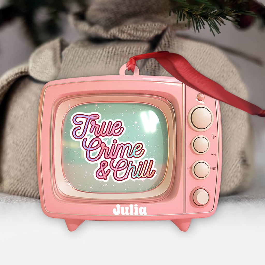 True Crime & Chill, Pink TV – Personalisierter Weihnachtsschmuck