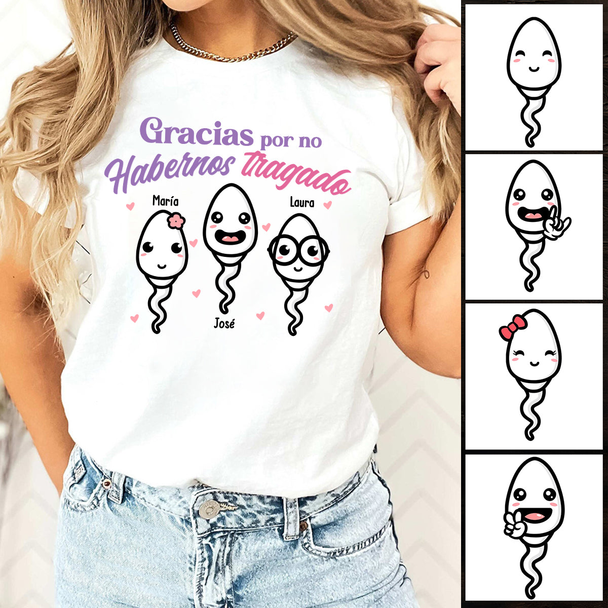 Gracias Por No Habernos Tragado - Personalized Mother T-shirt And Hoodie