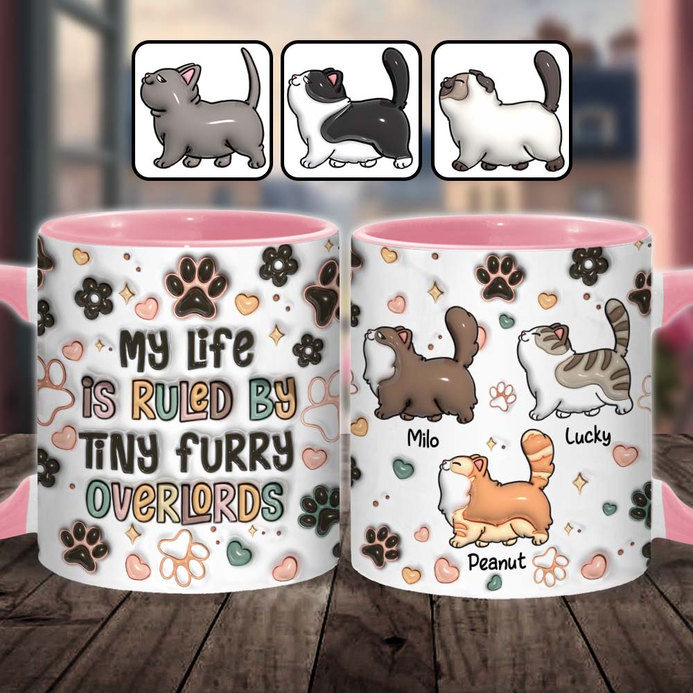 Tiny Furry Overlords - Personalized Cat Accent Mug