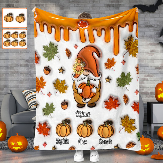 Grandma Of Little Pumpkins - Personalized Grandma Blanket