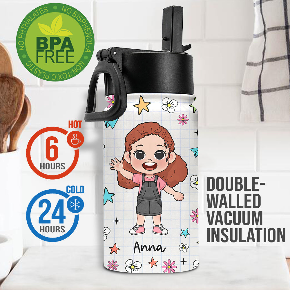 Here I Come! - Personalized Kid Kids Water Bottle