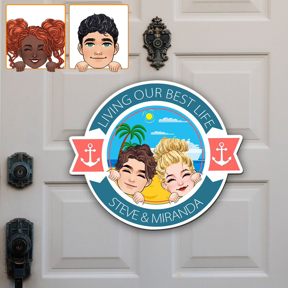 Couple de croisiéristes pour la vie - Aimant de croisière personnalisé