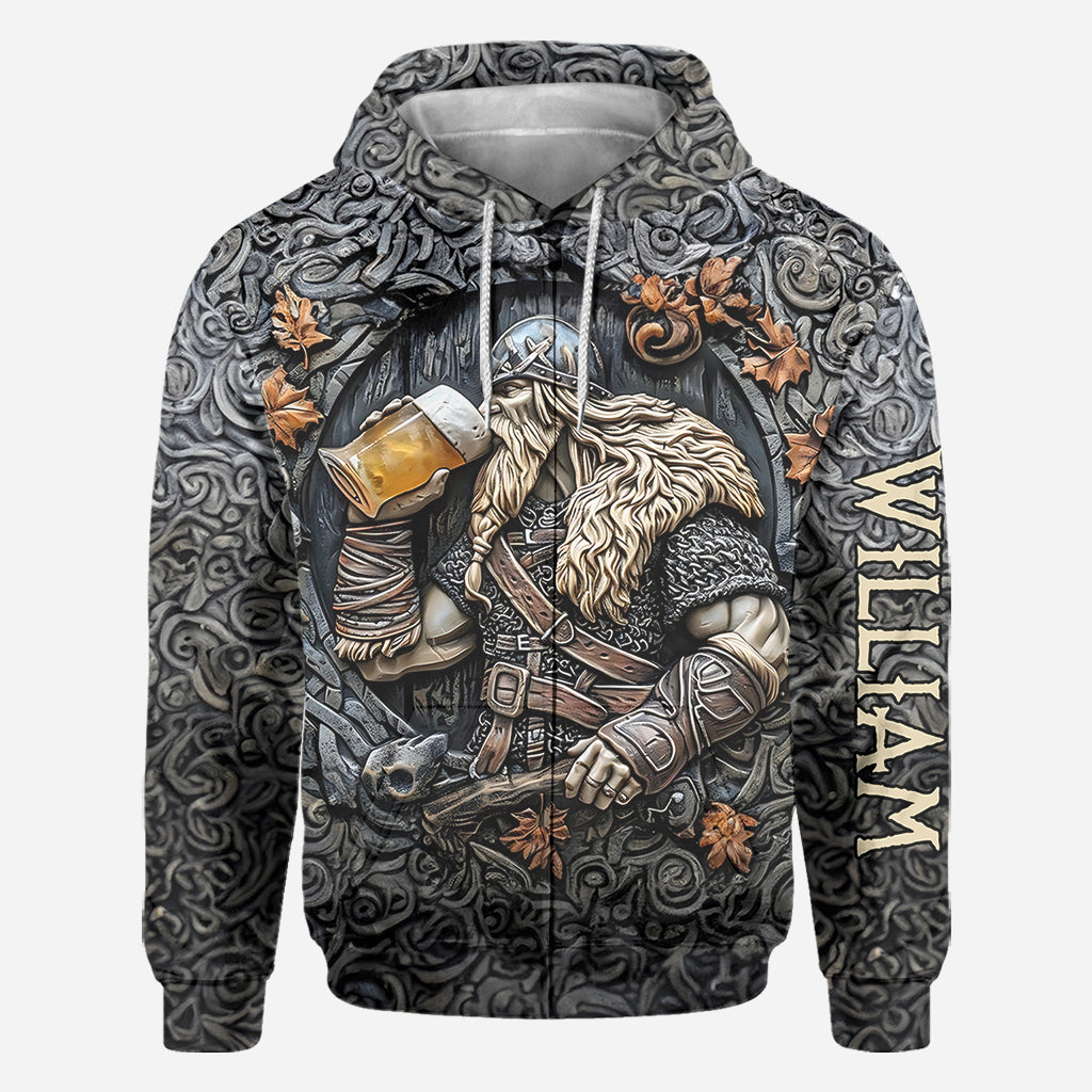Viking Warrior Drinking Legend - Personalized Viking All Over Shirt