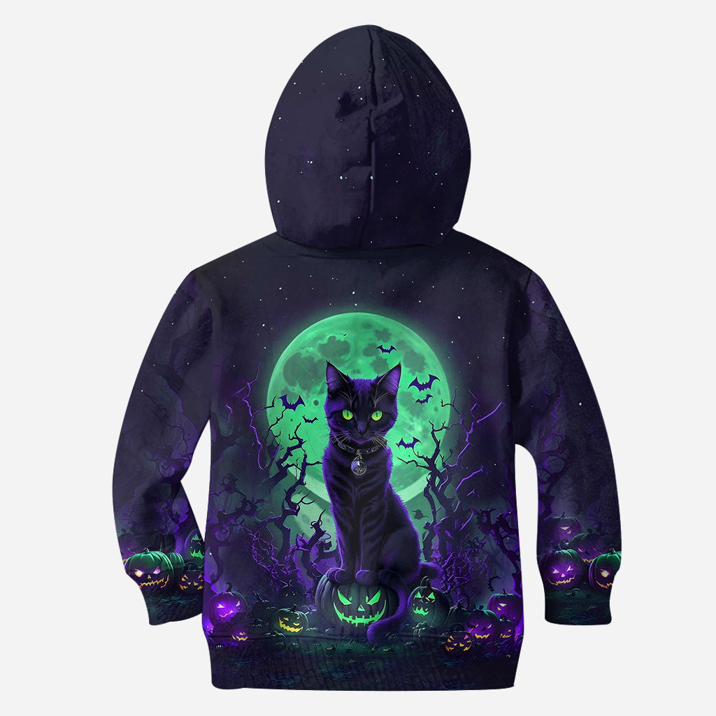 Mysterious Black Cat - Personalized Black Cat Hoodie and Leggings