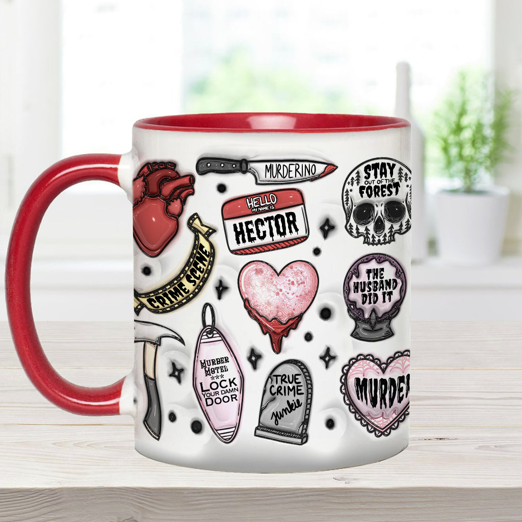 True Crime Junkie - Personalized Accent Mug