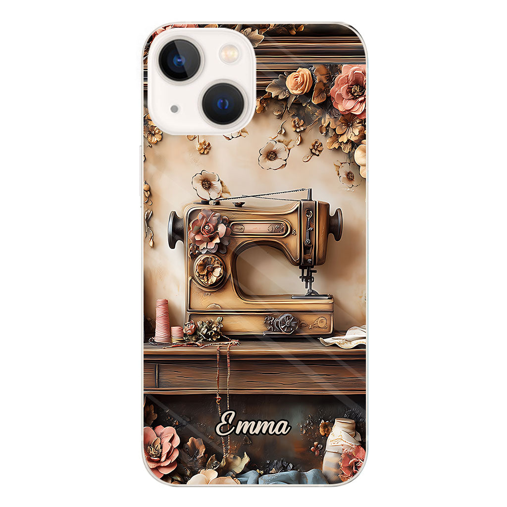 Beautiful Sewing Machine - Personalized Sewing Clear Phone Case