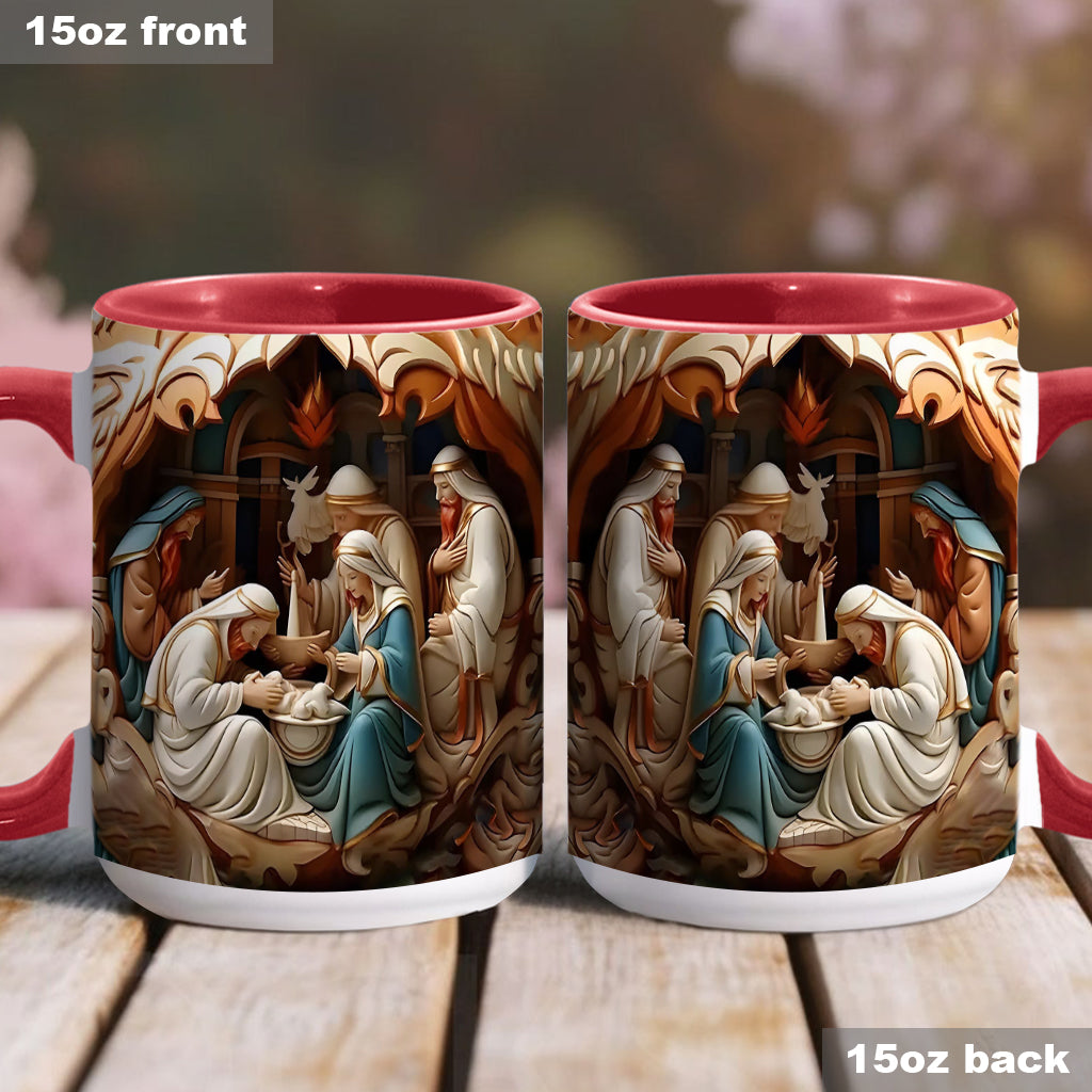 O Come Let Us Adore Him - Personalized Christian Accent Mug