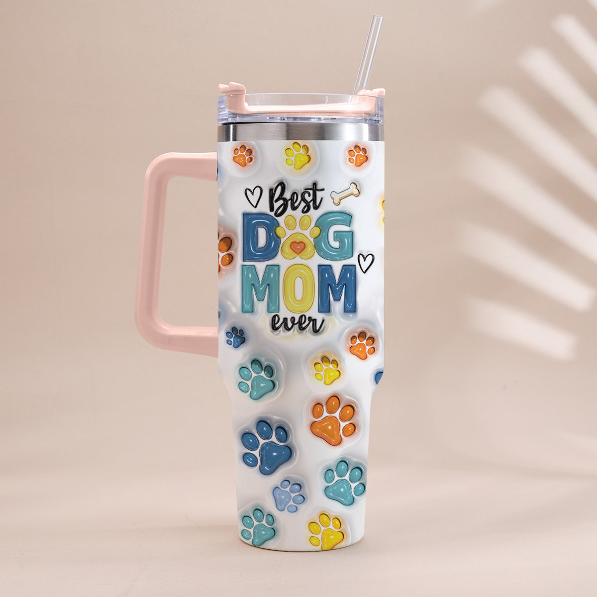 Best Dog Dad/ Mom Ever - Personalized Dog Tumbler With Handle