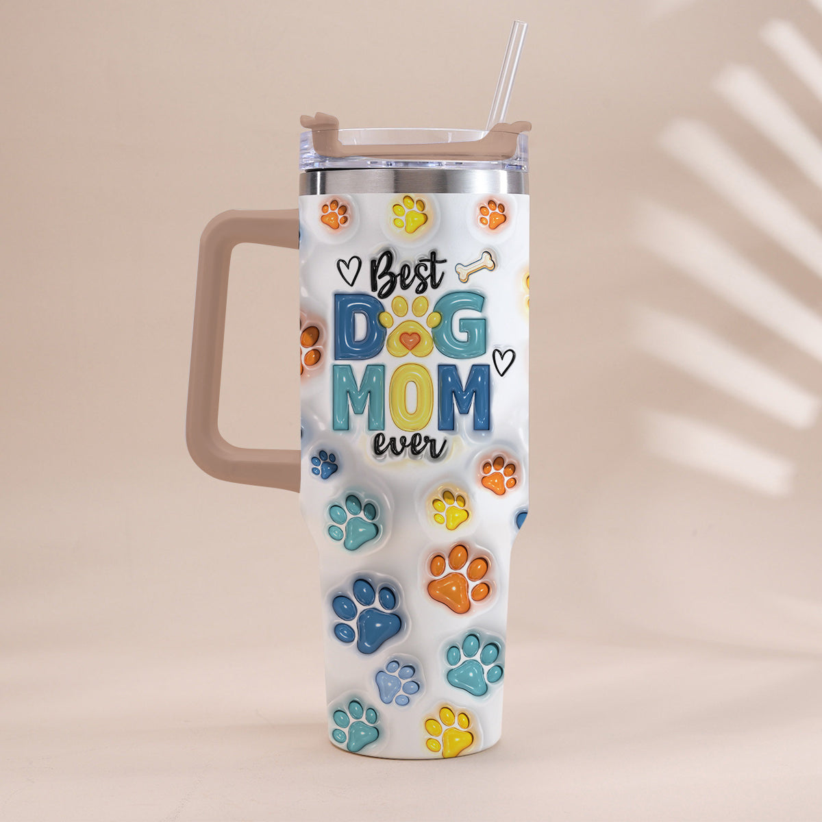 Best Dog Dad/ Mom Ever - Personalized Dog Tumbler With Handle