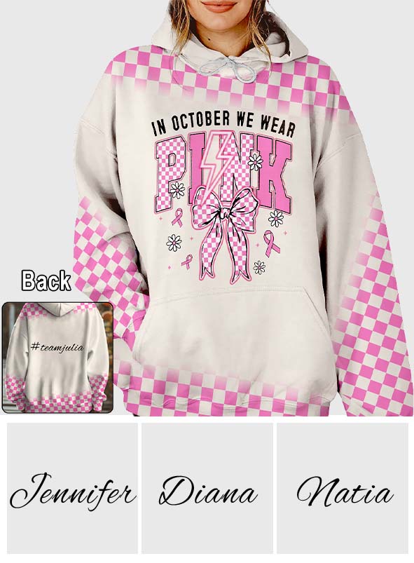 In October We Wear Pink - Personalized Breast Cancer Awareness All Over Shirt