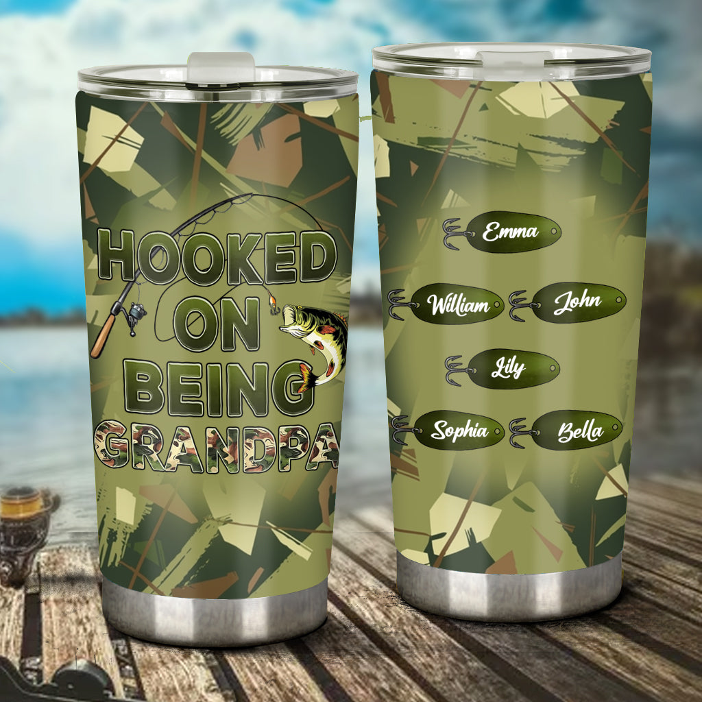 Western Reel Great Dad Camouflage - Personalized Father Tumbler
