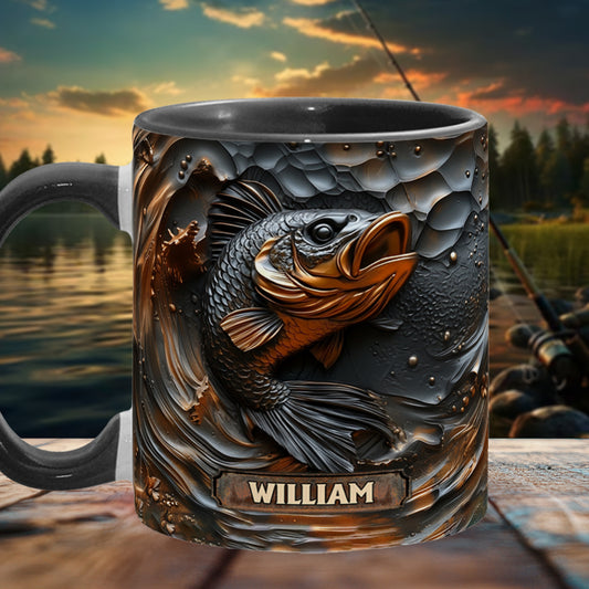 Fishing Lover - Personalized Fishing Accent Mug