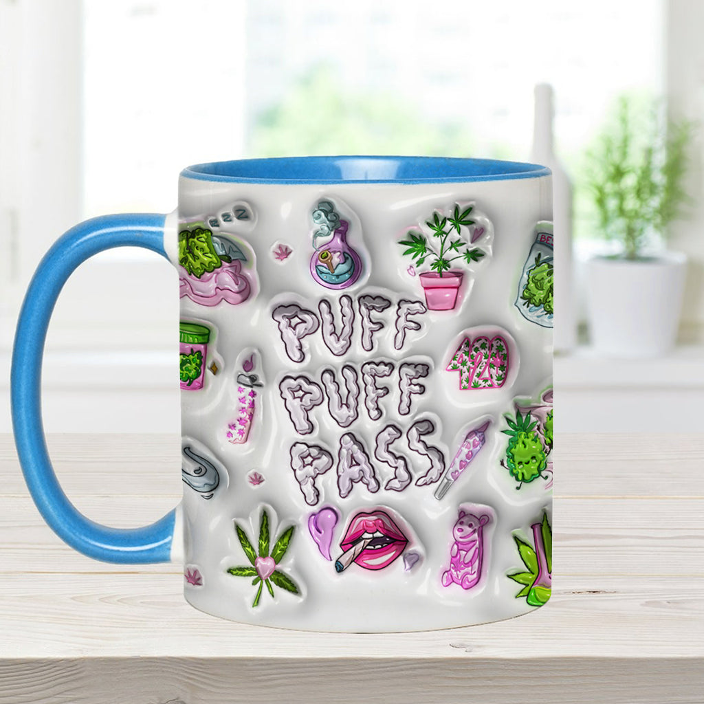 Mug gonflable 3D Puff Puff Pass - Personnalisé avec un accent cannabis
