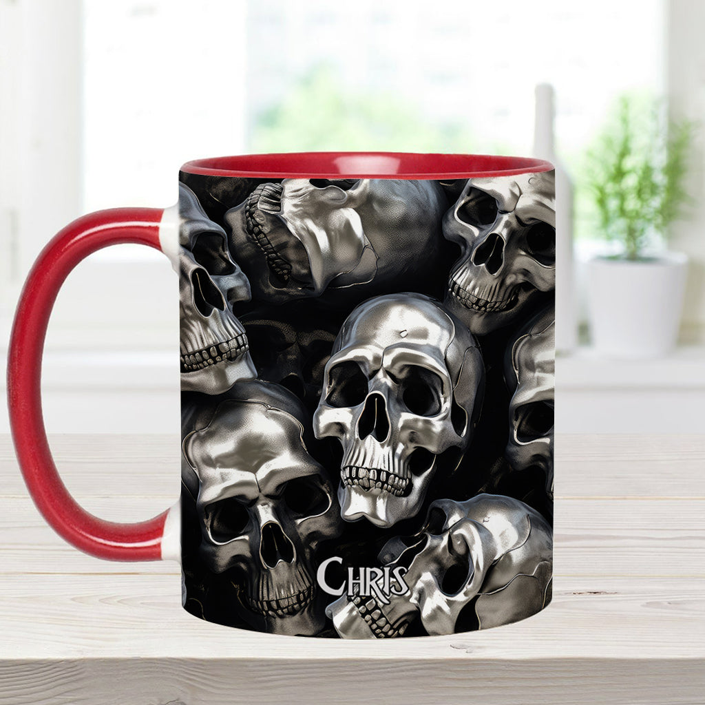 3D Metallic Skulls - Personalized Skull Accent Mug
