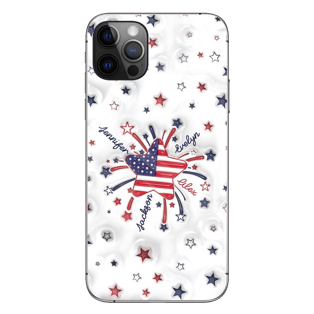 Grandma's Little Star 4th Of July - Personalized Grandma Phone Case