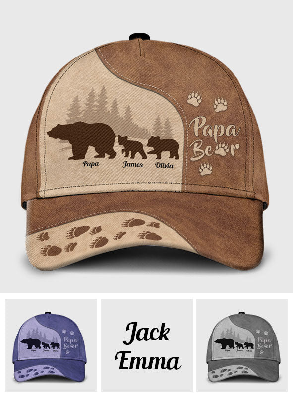 Papa Bear - Personalized Father Classic Cap