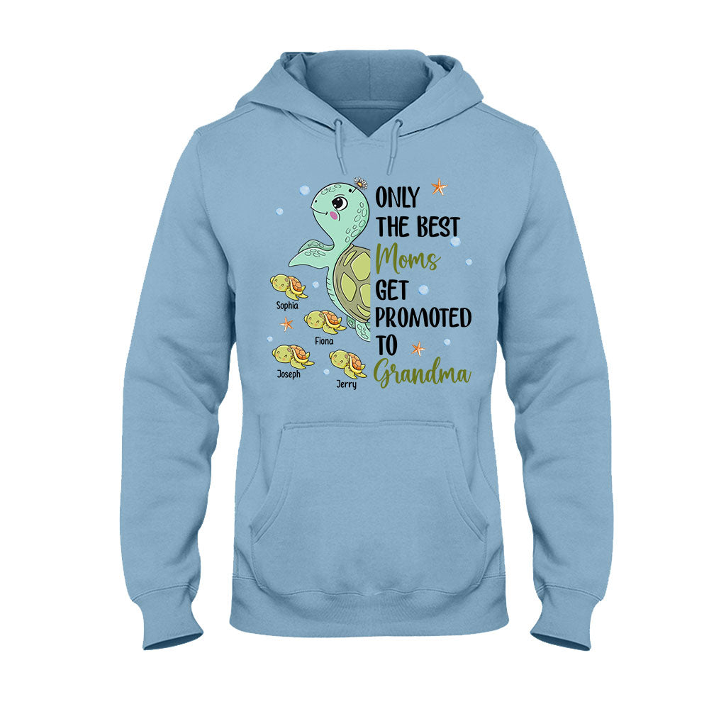 Nur die besten Mütter werden zur Oma befördert – Personalisiertes Oma-T-Shirt und Hoodie